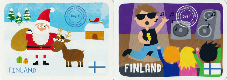Yoyo Bear Around the World Finland card variants